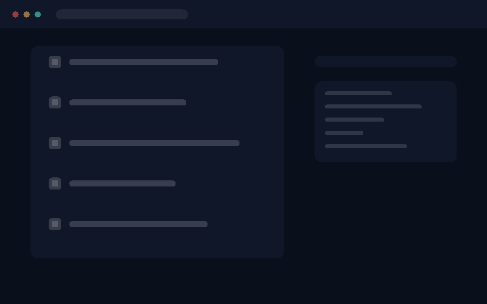 Placeholder animation demonstrating proposal drafting and outline tracking